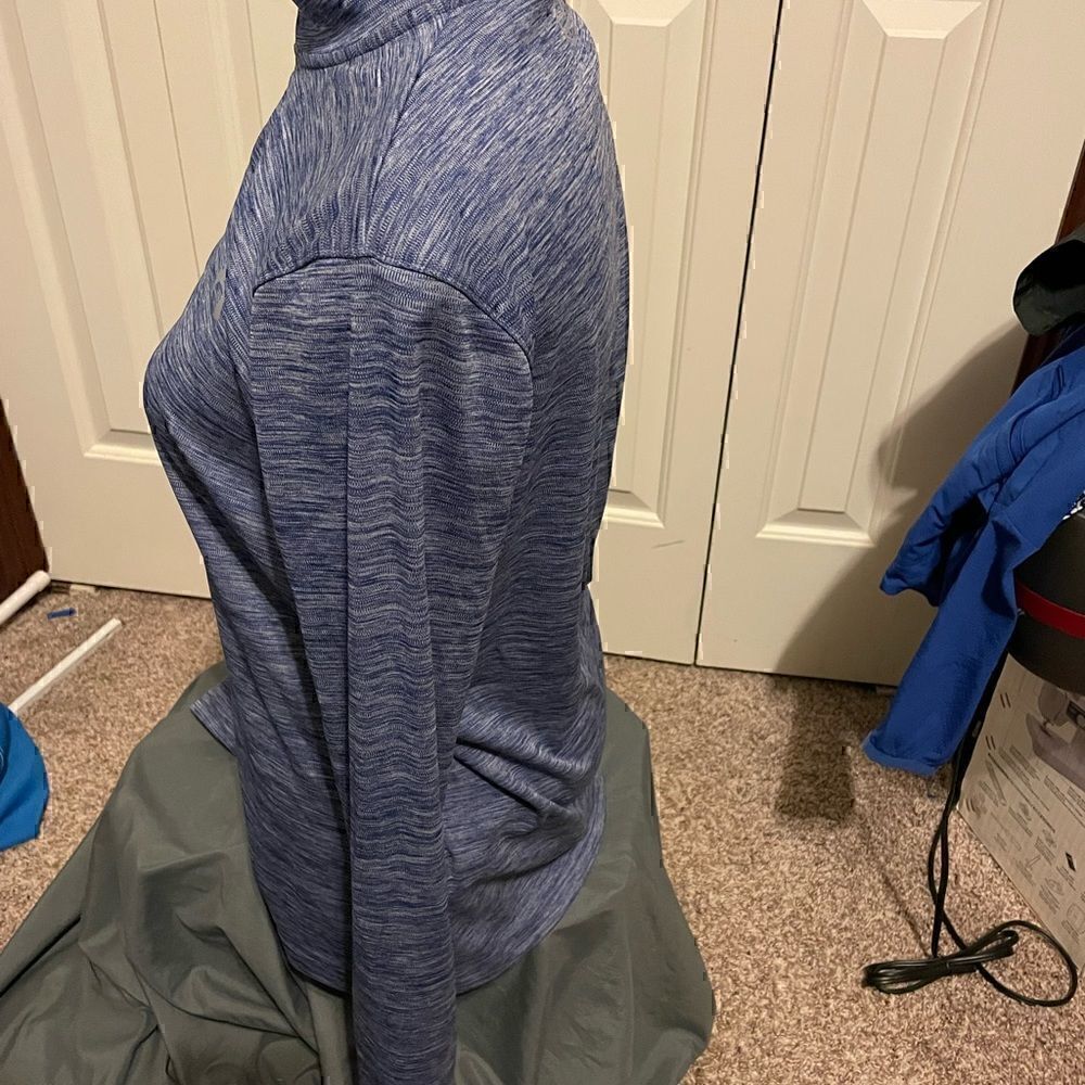 Under Armour Womens Small HeatGear Blue Half ZIP Activewear - Picture 2 of 5